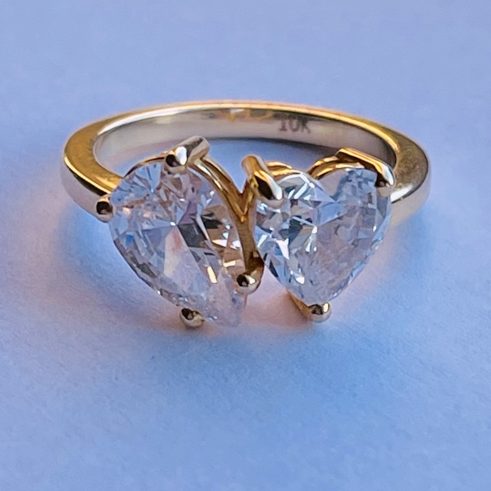 Moi Et Toi Two Stone Ring 10K Yellow Gold